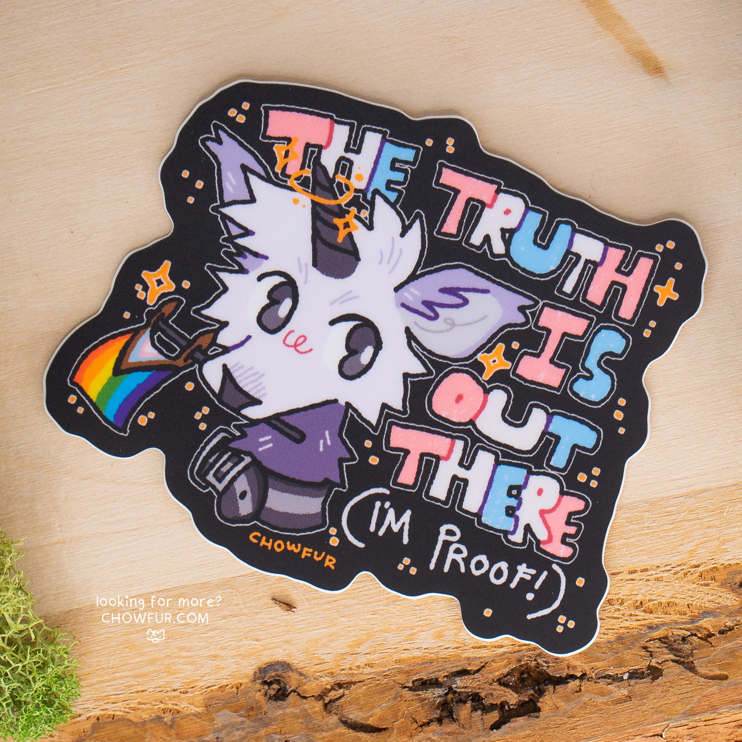 The Truth is Out There Sticker - $4 - Furry Sticker only from Chowfur.com -  Shop now!