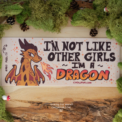 Dragon Bumper Sticker - $10 - Furry Sticker only from Chowfur.com -  Shop now!