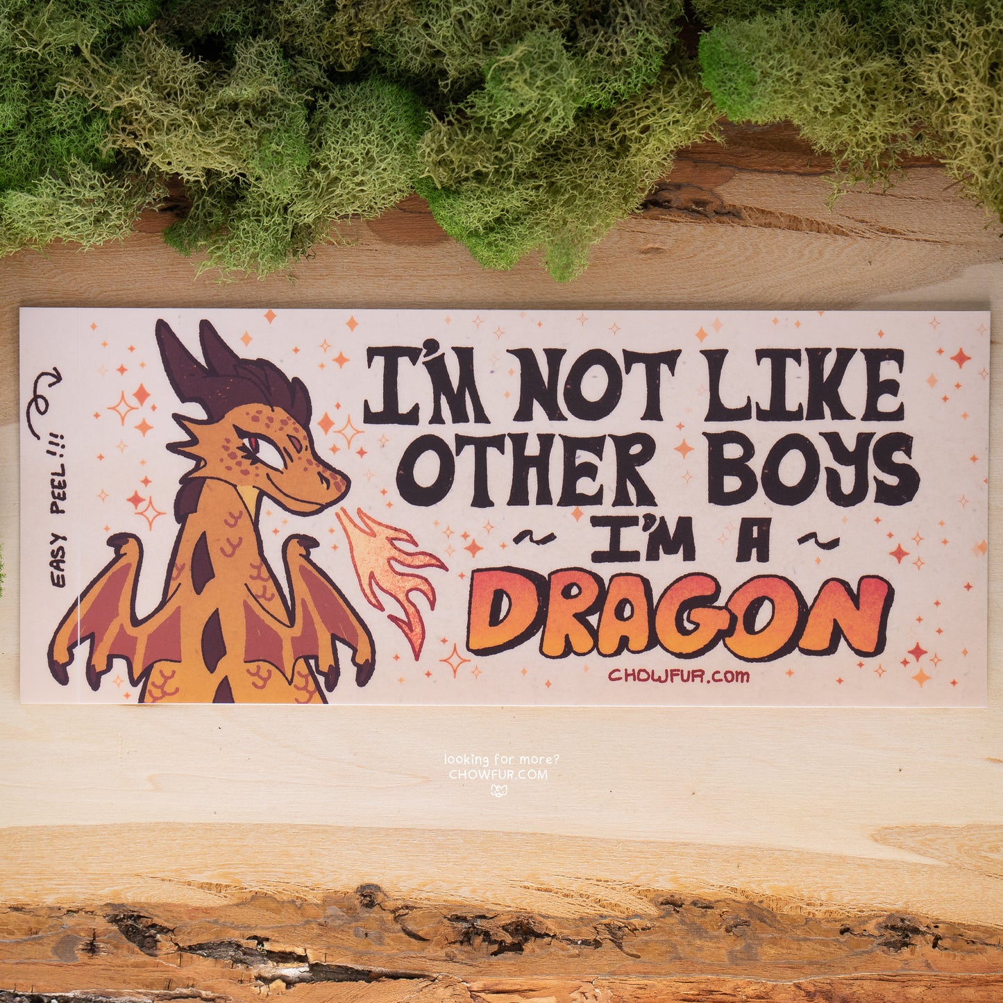 Dragon Bumper Sticker - $10 - Furry Sticker only from Chowfur.com -  Shop now!