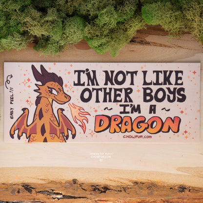 Dragon Bumper Sticker - $10 - Furry Sticker only from Chowfur.com -  Shop now!