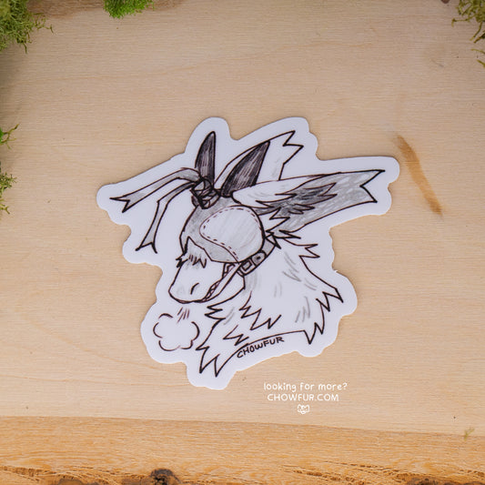 Hooded Dragon Sticker - $4 - Furry Sticker only from Chowfur.com -  Shop now!