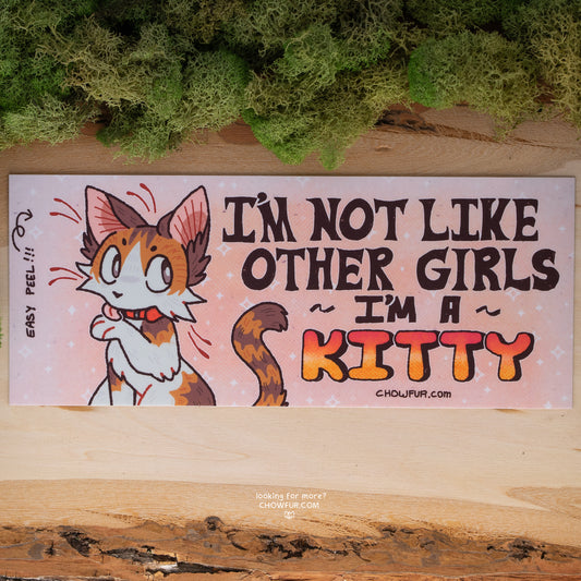 Kitty Bumper Sticker - $10 - Furry Bumper sticker only from Chowfur.com -  Shop now!