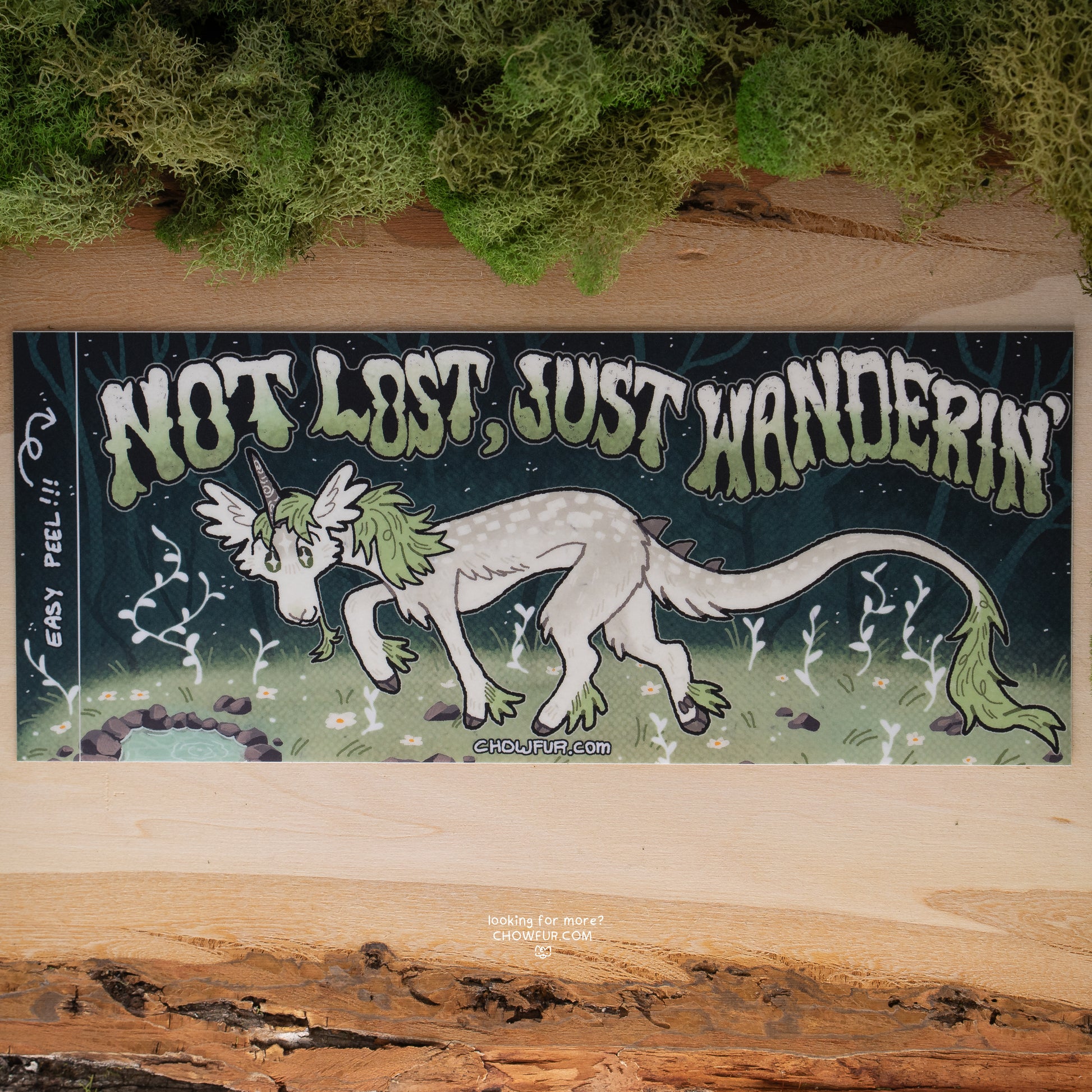 Just Wanderin' Bumper Sticker - $10 - Furry Bumper sticker only from Chowfur.com -  Shop now!