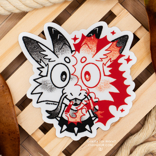 Smoke Screen Dragon Sticker - $4 - Furry Sticker only from Chowfur.com -  Shop now!