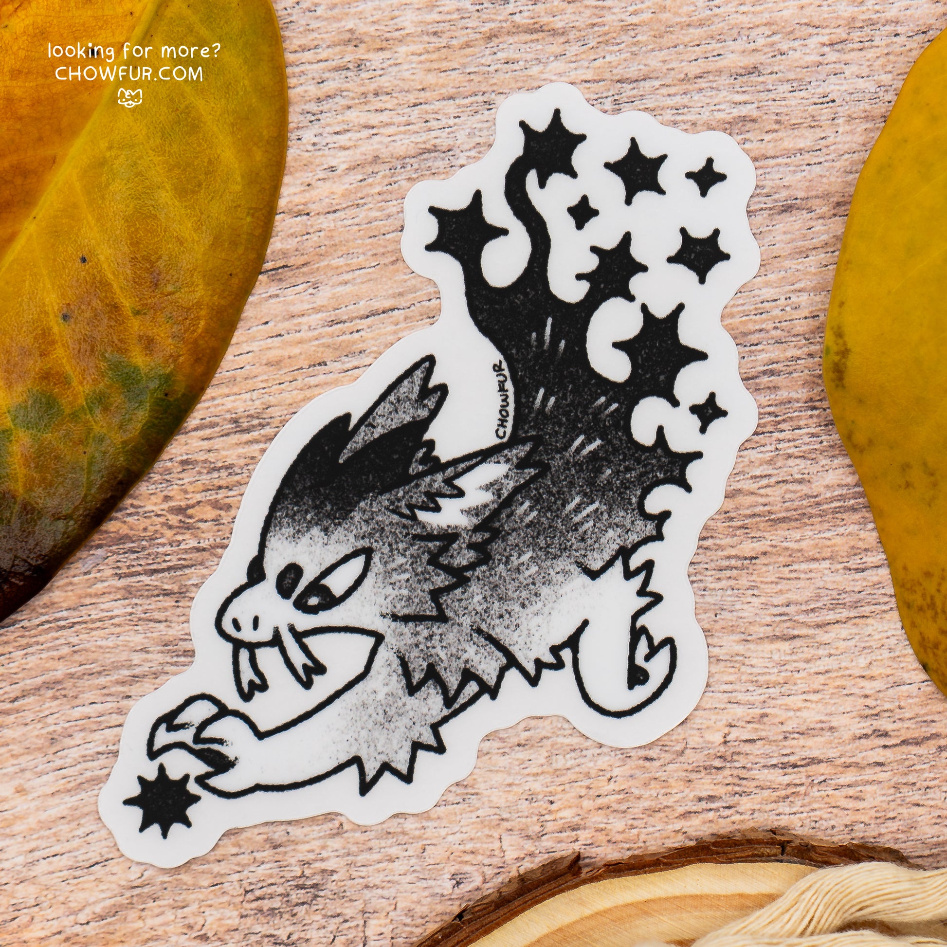 Star Dragon Clear Sticker - $5 - Furry Sticker only from Chowfur.com -  Shop now!