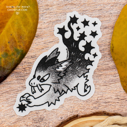 Star Dragon Clear Sticker - $5 - Furry Sticker only from Chowfur.com -  Shop now!