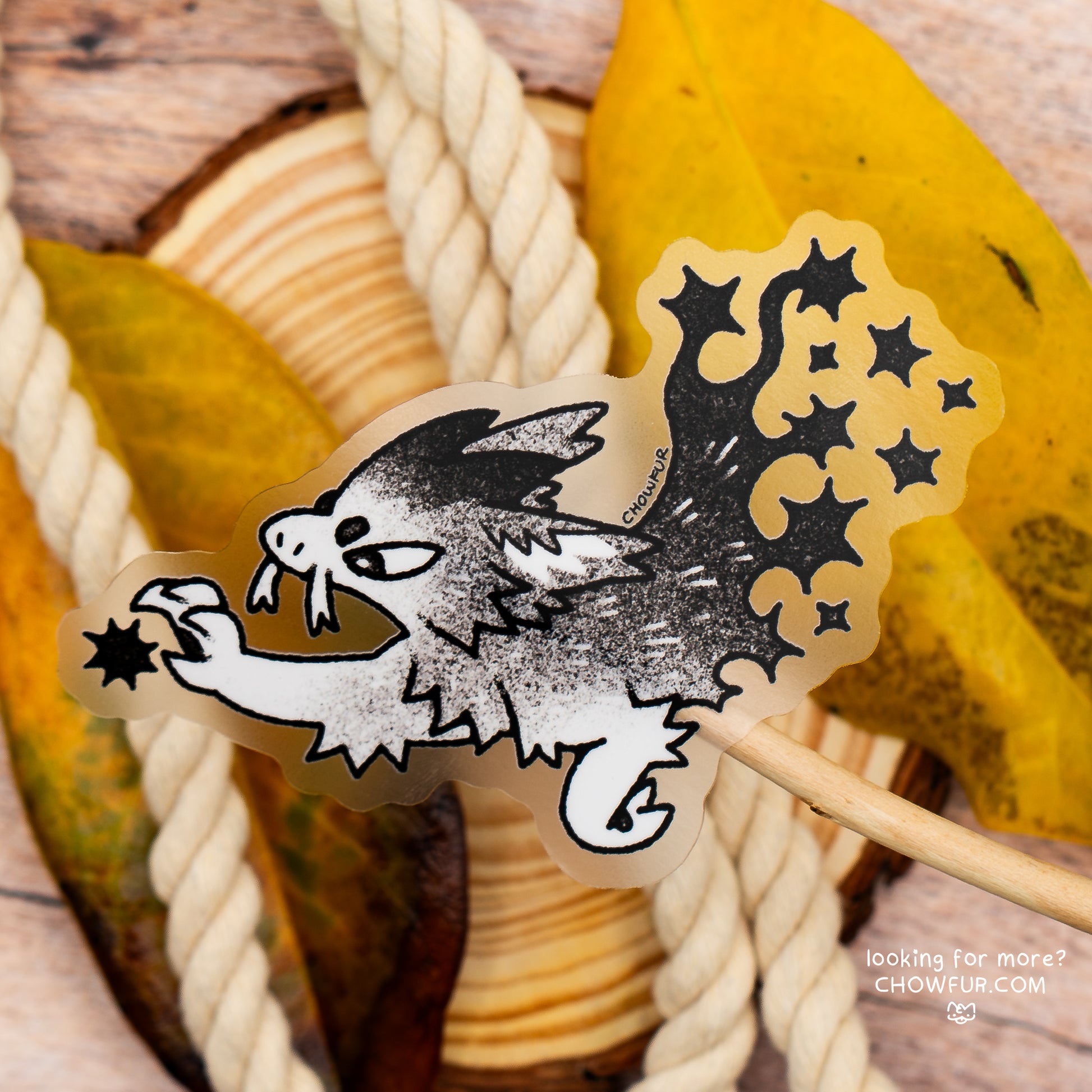 Star Dragon Clear Sticker - $5 - Furry Sticker only from Chowfur.com -  Shop now!