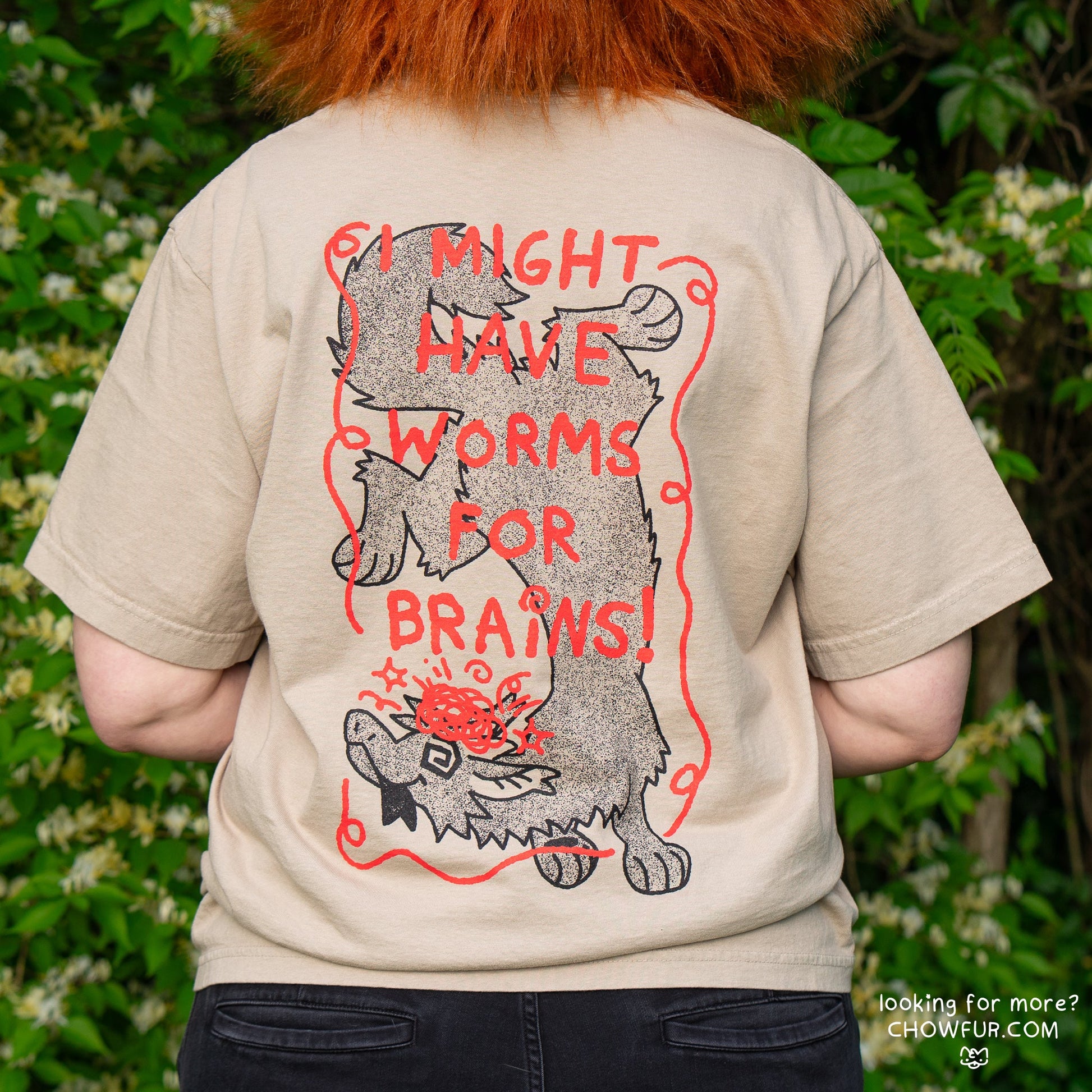 PREORDER ✦ Brain Worms T-Shirt - $55 - Furry Shirt only from Chowfur.com -  Shop now!