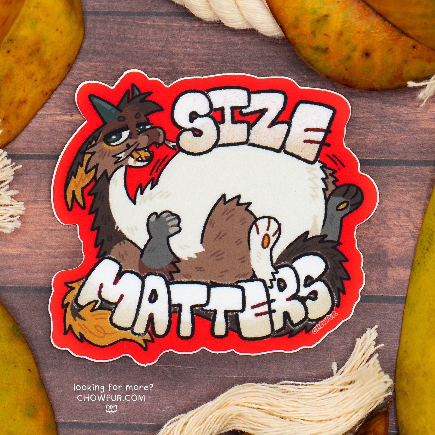 Oishii Size Matters Sticker