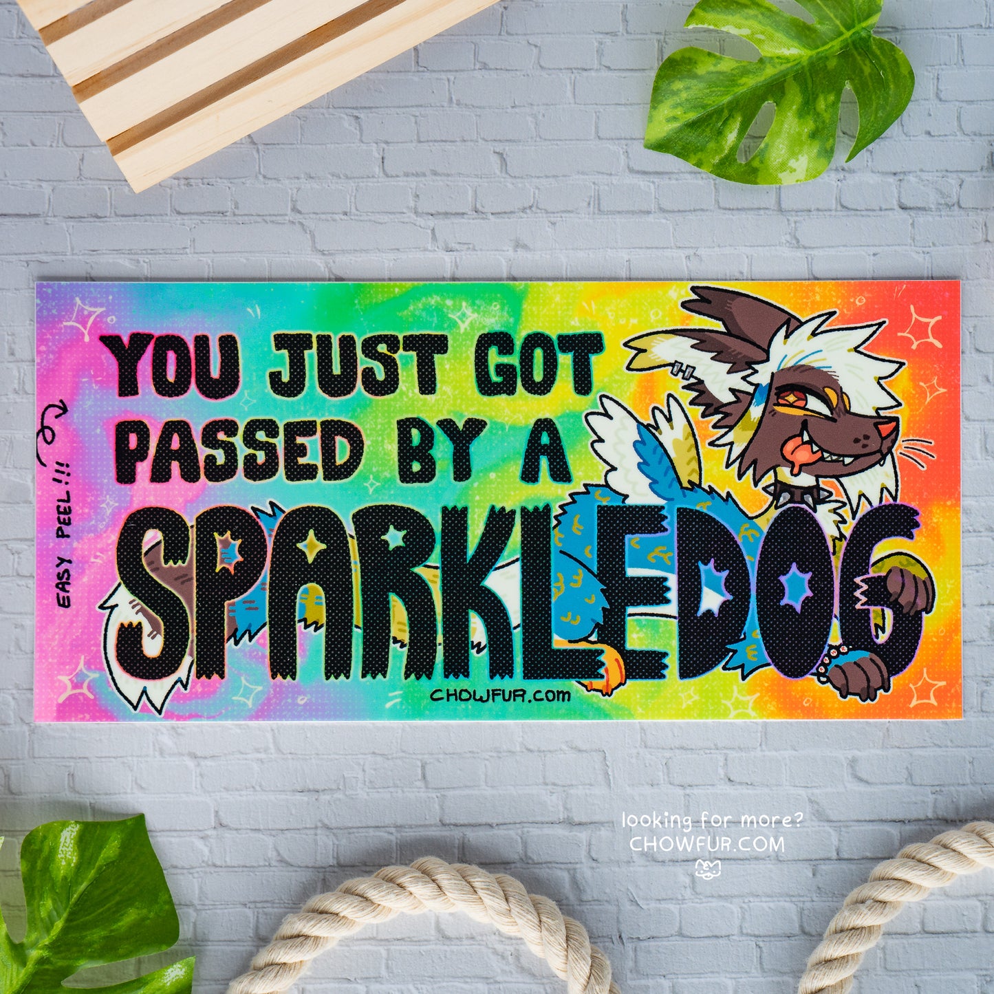 Sparkledog You Just Got Passed Bumper Sticker