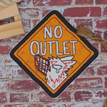 No Outlet Sticker - $4 - Furry Sticker only from Chowfur.com -  Shop now!