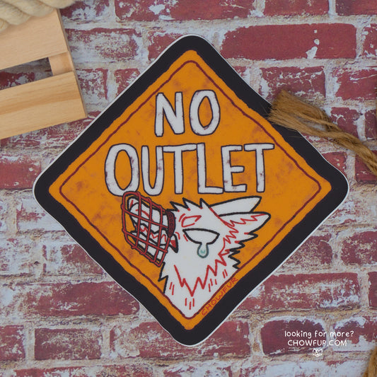 No Outlet Sticker - $4 - Furry Sticker only from Chowfur.com -  Shop now!