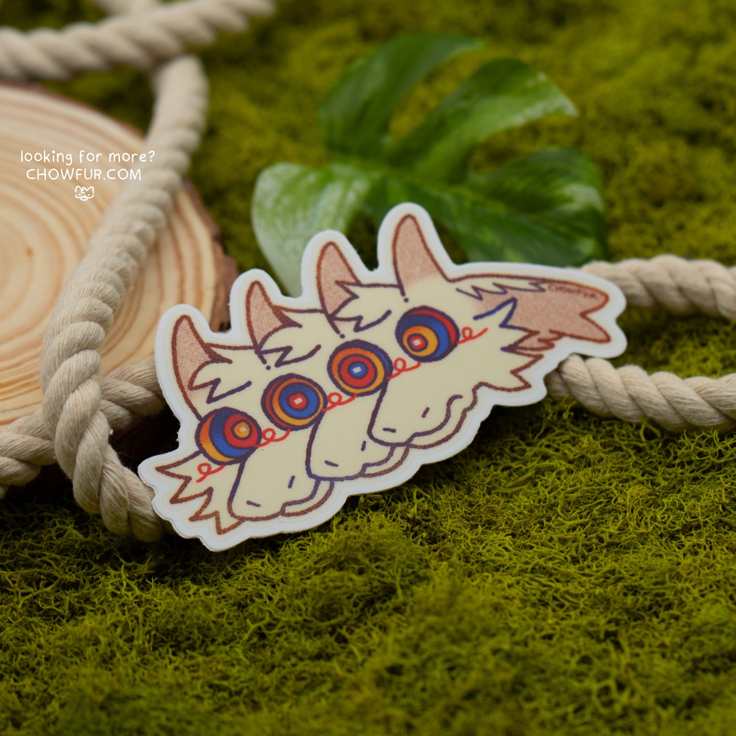 Trippy Dragon Sticker - $4 - Furry Sticker only from Chowfur.com -  Shop now!