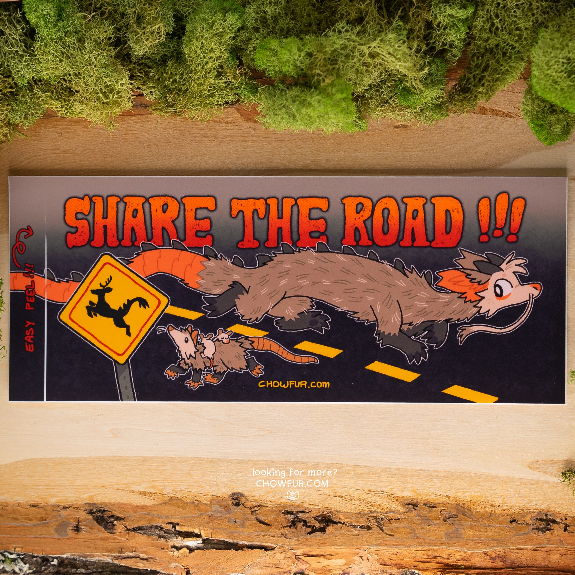 Share The Road Bumper Sticker - $10 - Furry Bumper sticker only from Chowfur.com -  Shop now!