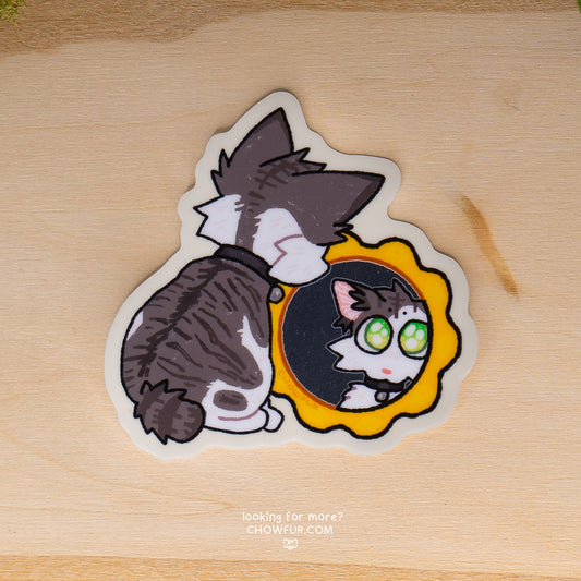 Mirror Kitty Sticker - $5 - Furry Sticker only from Chowfur.com -  Shop now!