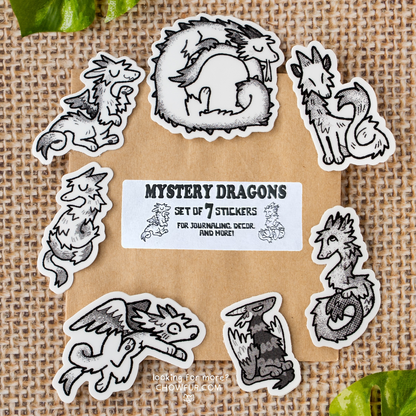 Mystery Doodle Dragon Sticker Pack