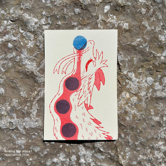 Orb Swallower Postcard Riso Print - $15 - Furry Print only from Chowfur.com -  Shop now!